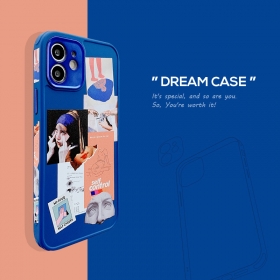 Мягкий синий чехол для телефонов iPhone с принтом от DREAM CASE