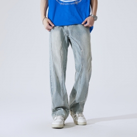 Трендовые плотные джинсы от Locketomy цвет голубой