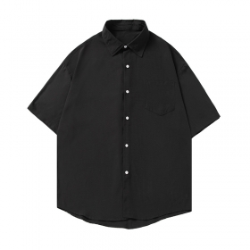 Cityboy базовая однотонная черная рубашка прямого кроя