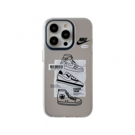 Брендовый серый чехол для телефонов iPhone с гальваническим покрытием