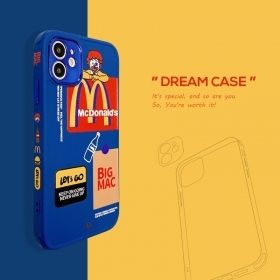 С логотипом Макдональдс чехол для телефонов iPhone синий защитный
