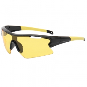 Чёрно-желтые спортивные очки с желтыми защитными линзами
