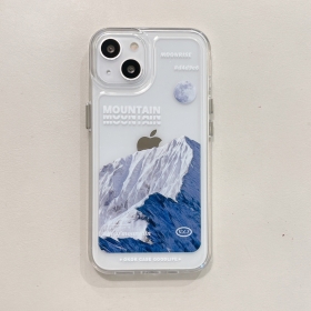 С логотипом Apple и принтом заснеженных гор чехол для телефонов iPhone