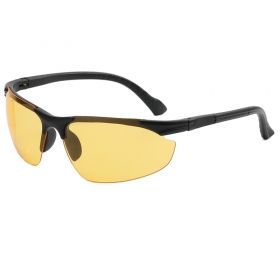 Чёрные спортивные солнцезащитные очки с цветными линзами