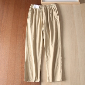 Оригинальные бежевые штаны Street Classic Clothes с высокой талией
