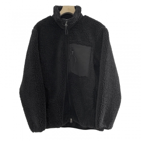 Классическая куртка шерпа Street Classic Clothes черная с воротником