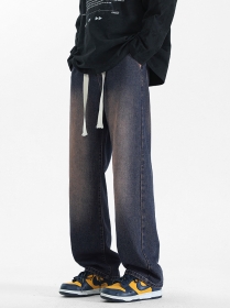ACUS эффектные базовые джинсы выполнены в темно-синем цвете