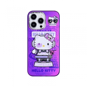 Мультяшный фиолетовый чехол для телефонов iPhone "HELLO KITTY"