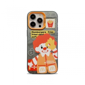 Прозрачный оранжевый чехол для телефонов iPhone с мультяшным клоуном