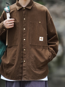 Универсальная рубашка коричневого цвета Cityboy с патчем