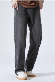 Классические выстиранные чёрного-цвета хлопковые джинсы Locketomy