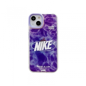 Брендовый NIKE чехол для телефонов iPhone фиолетовый с градиентом