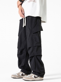 Качественные штаны широкие от бренда ACUS в черном цвете