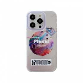 "Разноцветная планета" чехол для телефонов iPhone в фиолетовых тонах