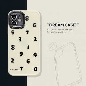 Непрозрачный белый чехол от DREAM CASE для телефонов iPhone с цифрами