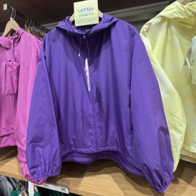 Фиолетовая ветровка Street Classic Clothes с капюшоном с утяжками