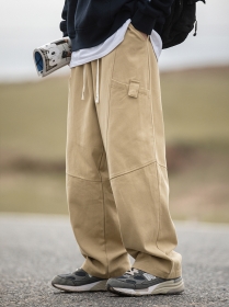 Комфортная модель штанов Cityboy в бежевом цвете на резинке