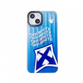 Синий чехол от OFF-WHITE для телефонов iPhone с логотипом бренда