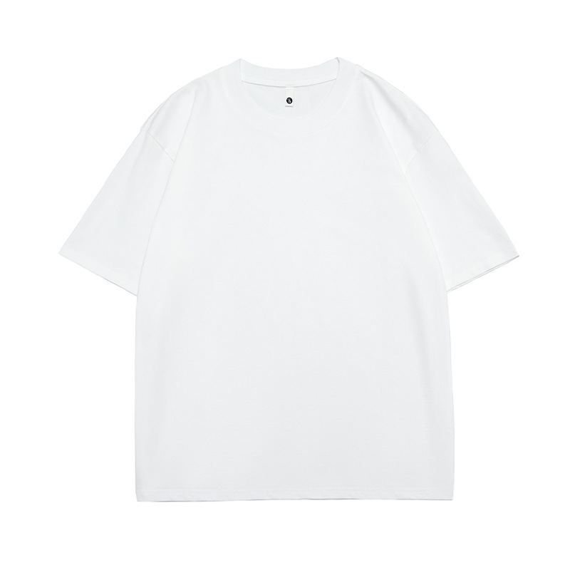 Белая ACUS элегантная футболка с округлым вырезом горловины