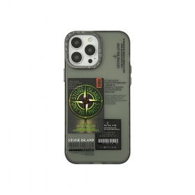 Чехол на телефон iPhone 14Promax от STONE ISLAND черный прозрачный