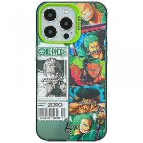 Зеленый чехол для телефонов iPhone с принтом персонажей аниме Луффи