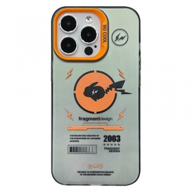 Чехол для телефонов iPhone серый с рисунком Пикачу в оранжевом круге