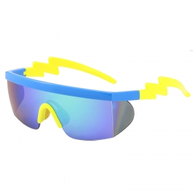 Желто-синие спортивные солнцезащитные очки с цветной линзой