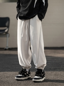 Эксклюзивные светло-серые штаны джоггеры на резинке Cityboy