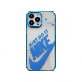 Синий с брендовым логотипом NIKE чехол для телефонов iPhone матовый
