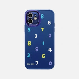 С разноцветными цифрами синий чехол для телефонов iPhone от DREAM CASE