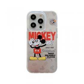 Прозрачный чехол для телефонов iPhone с принтом Микки Мауса и надписью