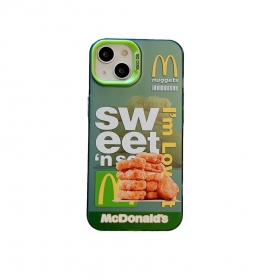 С брендовыми надписями McDonald's чехол для телефонов iPhone зеленый