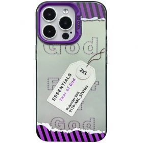 Фиолетовый прозрачный с рисунком этикетки чехол для телефонов iPhone