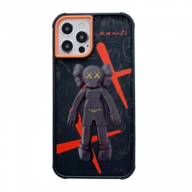 От бренда KAWS черный чехол для телефонов iPhone с принтом "Кукла" 