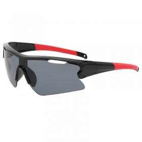 Черно-красные спортивные очки с затемнёнными линзами