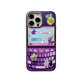 Прозрачный фиолетовый чехол для телефонов iPhone с принтом сообщения