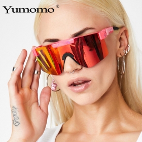 Антибликовые солнцезащитные очки с цельной линзой цвета в ассортименте