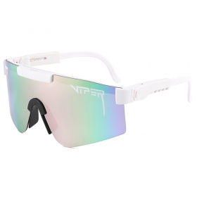 Спортивные очки VIPER c белой оправой и цветным стеклом 