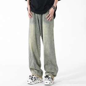 Серые из натурального хлопка джинсы Locketomy с бахромой