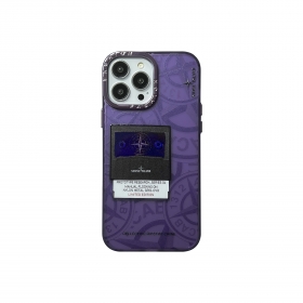Фиолетовый прозрачный чехол для телефонов iPhone от STONE ISLAND