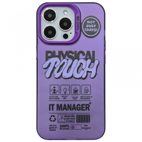 Фиолетовый чехол для телефонов iPhone с надписями на английском