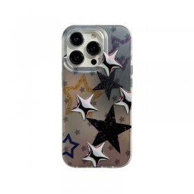 Креативный серый чехол к телефонам iPhone с принтом звезд