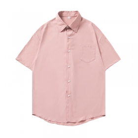 Розового цвета стильная рубашка с нашитым карманом Cityboy