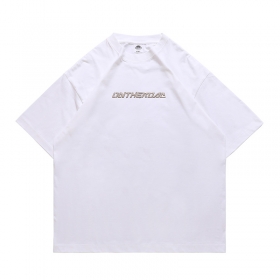 Белая VIV GAE футболка с вышитым лого на груди из 100% хлопка 