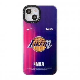Градиентный фиолетовый чехол к телефонам iPhone с баскетбольным мячом