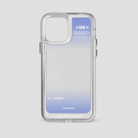 Синий прозрачный чехол для телефонов iPhone с переходом в бесцветный