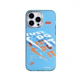Магнитный синий чехол для телефонов iPhone от бренда NIKE с лого