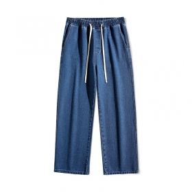 Синие в стиле оверсайз хлопковые джинсы Locketomy с карманами