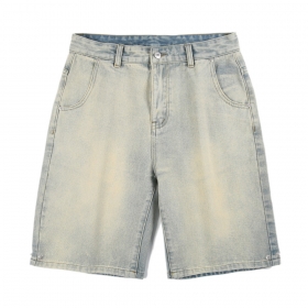 Светло-серые шорты джинсовые удлиненные бермуды Locketomy