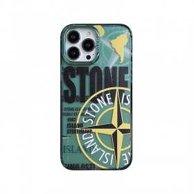 Брендовый зеленый чехол для телефонов iPhone от STONE ISLAND
